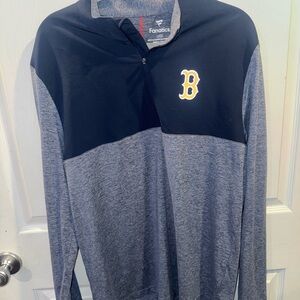 Fanatics Black and Gray Quarter-Zip Pullover